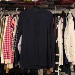 Loft blue sweater dress EUC Medium